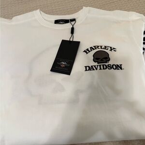 Harley-Davidson White Skull Logo Tee